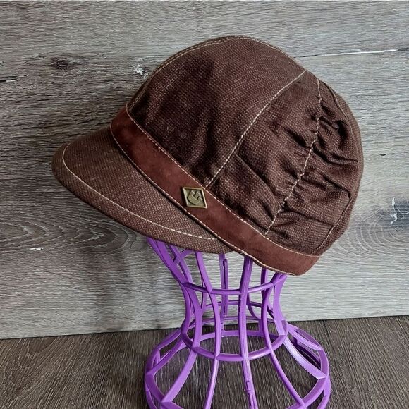 Goorin Bros Brown Wool Blend Newsboy Cabbie Hat Large - Picture 1 of 8